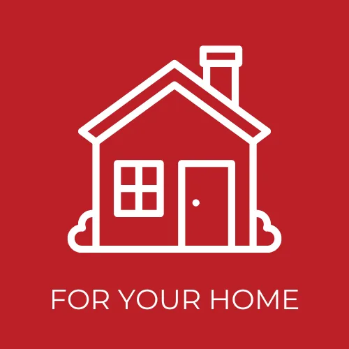 Icon of a simple house representing residential septic services, with the phrase "FOR YOUR HOME" emphasized below, highlighting PumperJack Septic's commitment to home septic solutions.